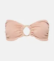 [Alexandra Miro] Alexandra Miro Carlotta ring-detail bandeau bikini top AU 10 pink