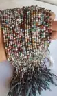 13 inch strand of natural Multi Gemstone Rondelle Faceted 3mm beads.
