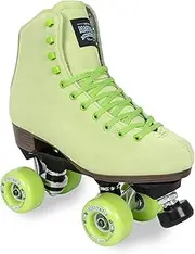 Sure-Grip Boardwalk Unisex Outdoor Roller Skates - Retro Boots with Suede Leather & Rubber - ABEC 3 Bearings, Aluminum Trucks & Extra Long Laces - Boardwalk 82A Outdoor Wheels - Suitable For Beginners