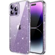 JETech Glitter Case for iPhone 14 Pro Max 6.7-Inch, Bling Sparkle Shockproof Phone Bumper Cover, Cute Sparkly for Women and Girls