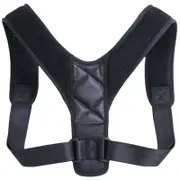 Adjustable Clavicle Posture Corrector Men Woemen Upper Back Brace Shoulder Lumbar Support Belt Corset Posture Correction - Black S (chest circumference 70-85cm)