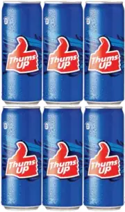 6 Cans Thumps Up Indian Drink 300ml Each Can Soft Drink