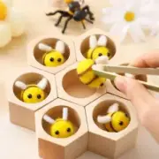 Montessori Bee Sorting Toys Wooden Bee Educational Toys Kids