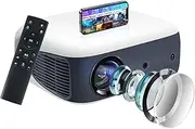 Projector, Native 1080P Bluetooth Projectors, Portable Outdoor Movie Projector, Full HD Mini Projector with Speaker for Home Bedroom, Compatible with Smartphone,HDMI,USB,AV,Fire Stick,PS5