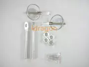 JDM Aluminum Mount Bonnet Flip Over Hood Latch Pin Locking Kit Chrome