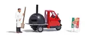 Piaggio Ape 'Mobile pizza baker' (Figure included) HO/OO Gauge Busch 7992