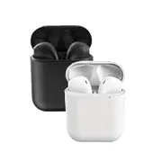 2 Packs Wireless Earbuds inPods 12 Touch Control Bluetooth 5.0 Earbuds Earphone with Storage Case-Black&White