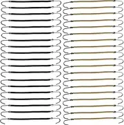NSBELL 40PCS Ponytails Hooks Elastic Band Hair Clips Rubber Bands Holder Hair Styling for Women Girls (Black and Apricot)