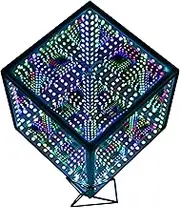 Hyper Cube LED Light LED Controller with Stand, Controller & Sound & App Reactive Table Lamp - Cool & Creative Multicolor Decorative Mirror Art Desk Night Light (Small 4Inchs)