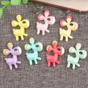 25 Mixed Color Flatback Resin Cute Donkey Cabochons 23X32mm Flatback Charm