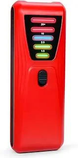 Practical Electromagnetic Radiation Detector Handheld EMF Tester EMF Meter Portable 5 Gauss Meter Magnetic-Field Test Meter for Home Hair Dryer Red