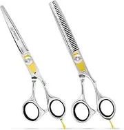 Equinox Professional Razor Edge Series - Hair Cutting and Thinning/Texturizing Scissors/Shears Set - 6.5 - Stainless Steel