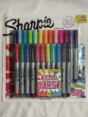 Sharpie Color Burst Ultra Fine Permanent Markers, 24 Count. New/Sealed