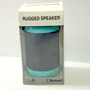 Rugged Bluetooth Speaker Hands Free Super Bass Portable Hanger Audio Cable Aqua