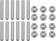 Ls1 Header Stud Kit Bolts Stainl Steel Repla Ent for Lsx Ls2 Ls3 Ls6 Ls7 4.8 5.3 6.0 6.2L 12Pcs M8 X 45Mm Studs 12Pcs M8 Hex Locking E Nuts Silver