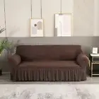 Ruffled Sofa Cover for Living Room Thick Elastic Couch Slipcovers 1/2/3/4 Seater
