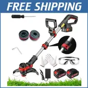Lightweight 8-Inch Cordless Trimmer & Edger - Dual Functionality with Batteries