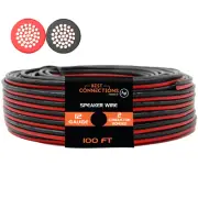 12 Ga. Gauge 100 Ft. 2 Conductor Red Black Speaker Zip Wire CCA Car Stereo DJ