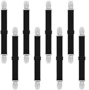 8 Piece Women Men Adjustable Boot Straps Pant Stirrups Clips Motorcycle Biker