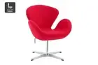 Matt Blatt Arne Jacobsen Height Adjustable Swan Chair Premium Replica (Red),