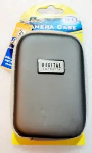 Grey DIGITAL Hard Shell Camera Case W/ Lanyard-New