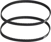 uxcell 2pcs 166XL Rubber Timing Belt 83 Teeth 10mm Width 5.08mm Pitch Synchronous Closed Loop Geared Drive Belt Black for Industrial