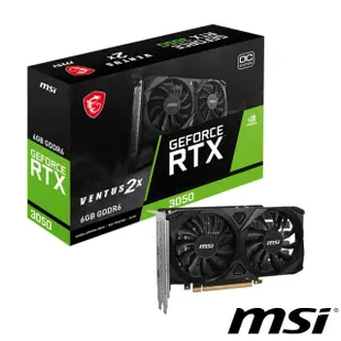 【MSI 微星】GeForce RTX 3050 VENTUS 2X 6G OC 顯示卡