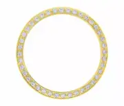 GOLD CREATED DIAMOND BEZEL FOR 34MM ROLEX PRESIDENT DAY DATE WATCH CIRCA