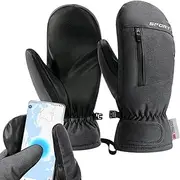 [Generic] Waterproof Winter Gloves - Insulated Snow Gloves, Ski Gloves, Touch Screen Waterproof Ski Snow Gloves| Anti Slip Winter Ski Gloves, Warm Mittens for Men and Women by te