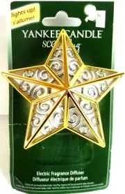 YANKEE CANDLE Scentplug SILVER & GOLD STAR Electric Fragrance Diffuser Unit, NEW