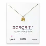 Dogeared Gold or Silver Dipped Rose Sorority Necklace