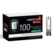LifeSmart 2TwoPlus Blood Glucose Test Strips 100 Tests