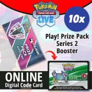 10 Pokémon Play Prize Pack Series 2 Booster ONLINE Code Cards Lot PTCGO Live TCG