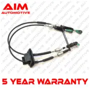 AIM Gear Selector Linkage Cable Rod Pair For Fiat 500 1.2 2007- 555223138 Stop/S
