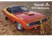 1970 Plymouth Barracuda Auto Refrigerator / Tool Box Magnet