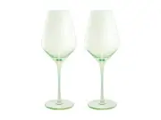 Maxwell & Williams Glamour Wine Glass 480ml Set of 2 Green Gift Boxed