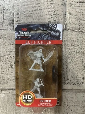 WizKids Deep Cuts Unpainted Miniatures: Elf Male Fighter Dungeons & Dragons