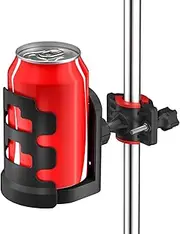 Adjustable Mic Stand Drink Holder with 360° Rotate Microphone Stand Cup Holder - Universal Water Bottle Holder Clamp On Cup Holder for Mic Stand, Music or Drum Stands to Holds Cups, 1 Pack