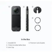 Insta360 X5 360° Waterproof 8K Action Camera Preminum Lens Guards Bundle Lens [CAMINS5004B]