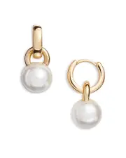 Kenneth Jay Lane Imitation Pearl Drop Earrings