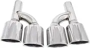 Compatible For Benz C-Class W204 E-Class W212 S-Class W220 Muffler Exhaust Tip Upgrade C63 AMG R Welded Oval Exhaust Tip Exhaust(Style 3)