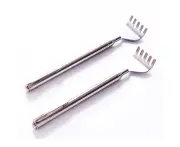 2Pcs Back Grabber Stainless Steel Massager Tool Preservative Telescopic Back Scratcher