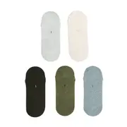 5X Small Daily No Show Socks - MULTI COLOUR 5X Rexy Daily No Show Ankle Socks Small Non-Slip Breath