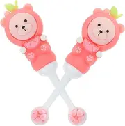 Minkissy Soft Bristle Kids Toothbrushes 2pcs Toddler Toothbrush Age 0-9 Bear Design