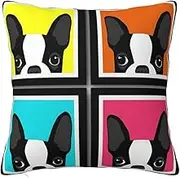 ALLiYa Colorful French Bulldog Double Sided Plush Pillowcase (Multiple Sizes) Pillow Sofa Bed Pillow Interior Decoration Pillow