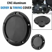 Black Derby Timer Timing Cover Twin Cam For Harley Dyna Super Glide Touring FL