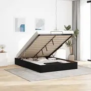 vidaXL Ottoman Storage Bed Frame No Mattress Black Double Velvet