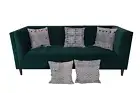 Set of 5 cotton cushion covers with hand block print featuring geometric pattern