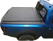 ALCYBD Pickup Truck Bed Manual Box Retractable Tonneau Cover Compatible for Toyota Hilux/Revo 2015+ (Sr5 J Deck with Front Fence) K46A