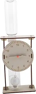 Gogogmee 1 Set Dripping Clock Time Clocks Watchmaking Clock Small Production Clocks Water and Land Tank Decoration Round Plug Piggy Bank Home Clocks School Clock Clock Plastic Beige